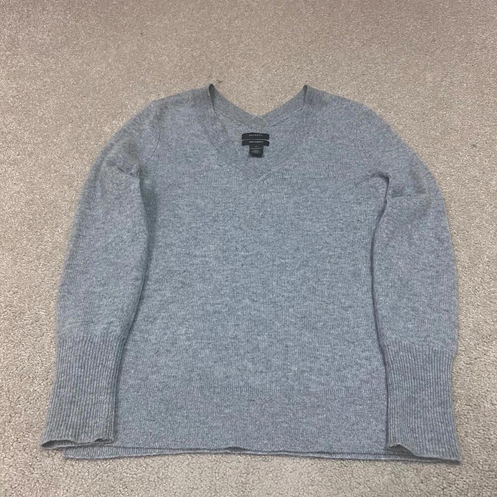 Halogen Sweater 100% Cashmere Women’s Gray Long Sleeve Pullover Size XS